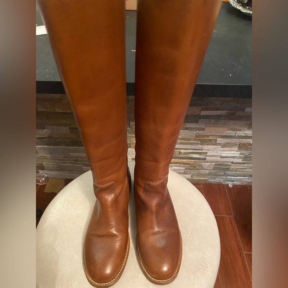 SHABBIES OF AMSTERDAM TALL SHAFT LEATHER RIDING BOOTS EURO 37 US 6.5 (EXCELLENT)